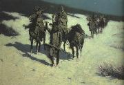 Frederic Remington Trail of the Shod Horse (mk43) oil painting artist